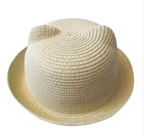 Summer hat Korean cute cat ears straw hat sun hat sun hat Image