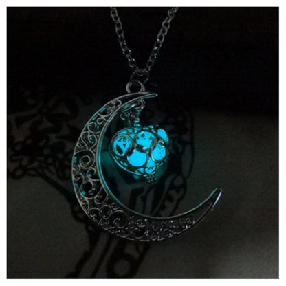 Glowing Pendant Necklaces Silver Plated Chain Necklaces