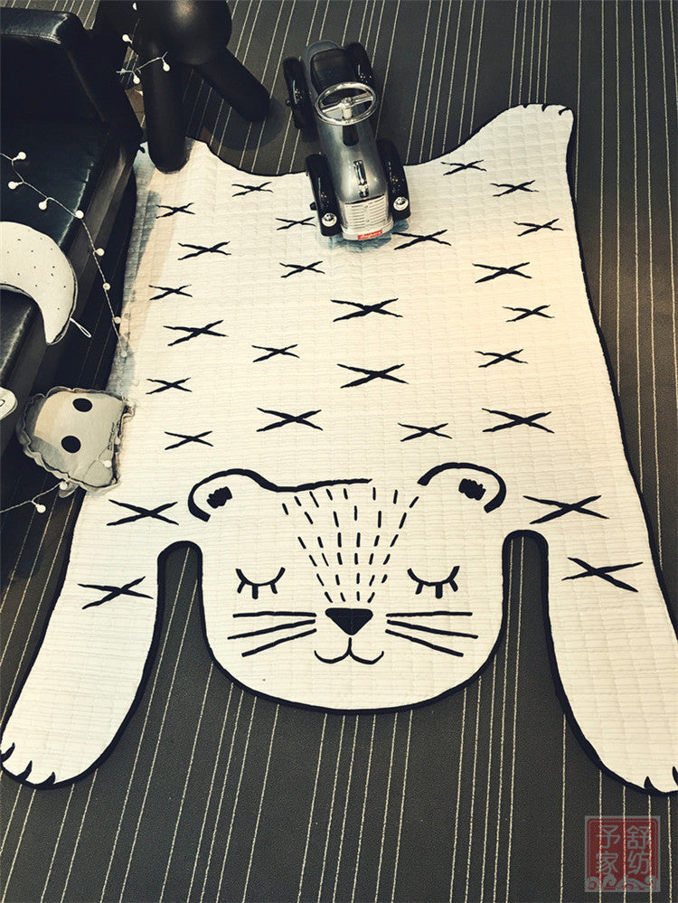 Toys Baby Play Mat Kids Carpet White Tiger Plush Rugs For Liveing Room Decoration Floor Mats Developing Mat For Children Image