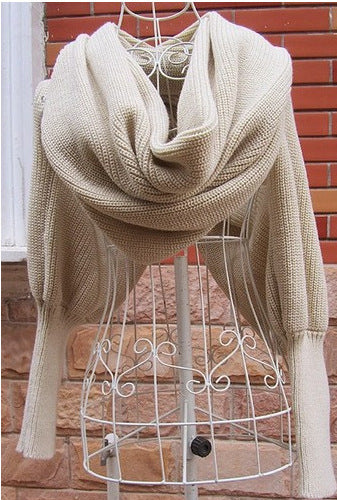 Sweater Scarf Cashmere Ladies Girl Woman Clothing Casual Wear Image