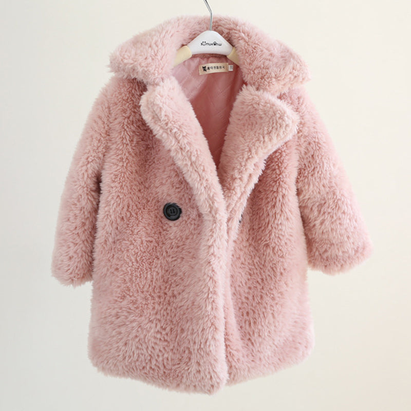 Big Kids Fur Coat In Autumn And Winter Coat Image