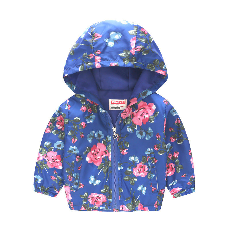 Hooded jacket with print pattern Image