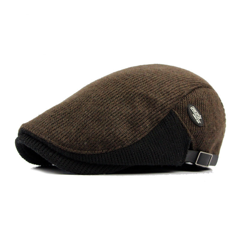 Autumn and winter thick warm beret men's hat Image