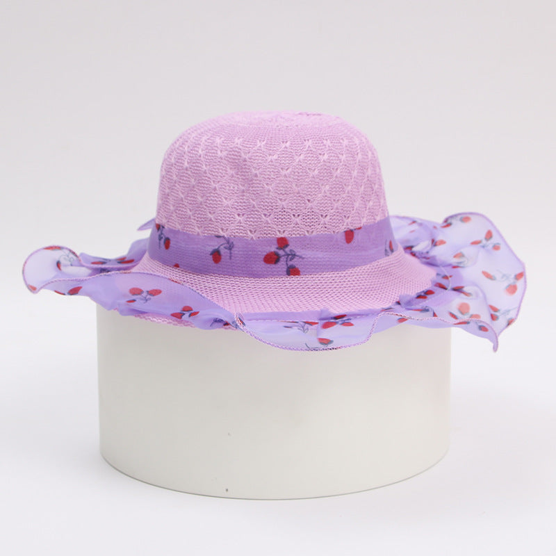 Princess straw hat kids sun hat Image