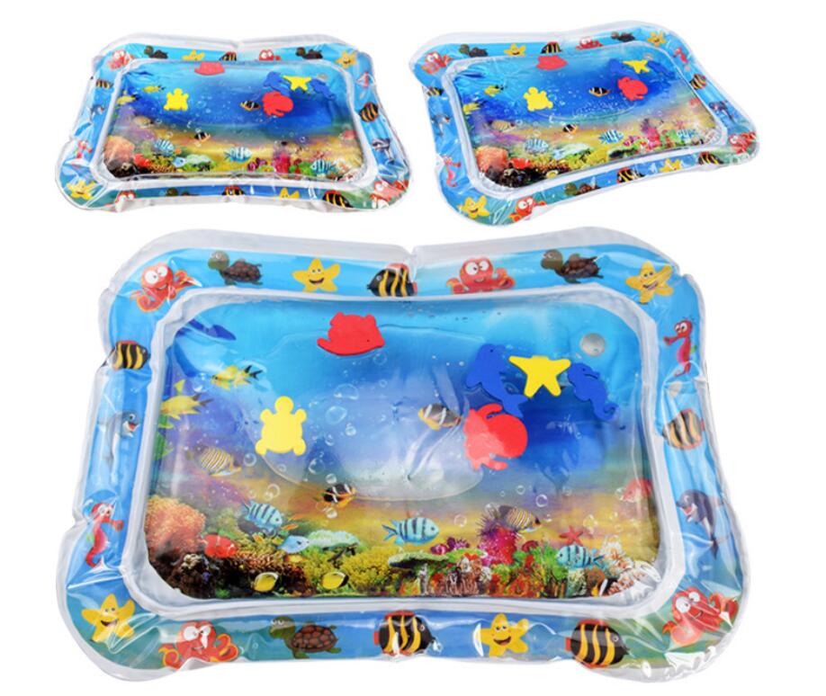 Baby Inflatable Water Mat, Infants Summer Beach Water Mat Patted Pad Water Cushion For Infants Toddlers Summer Activity Play Toys Baby Pillows Image