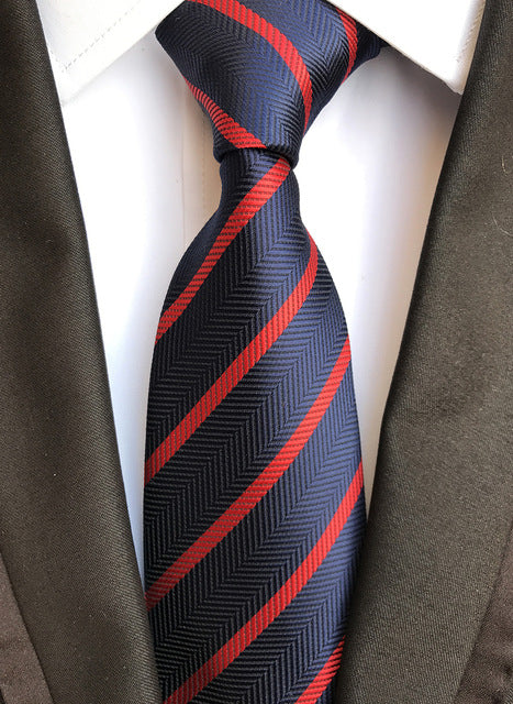 Silk tie luxurious striped Plaid tie Image