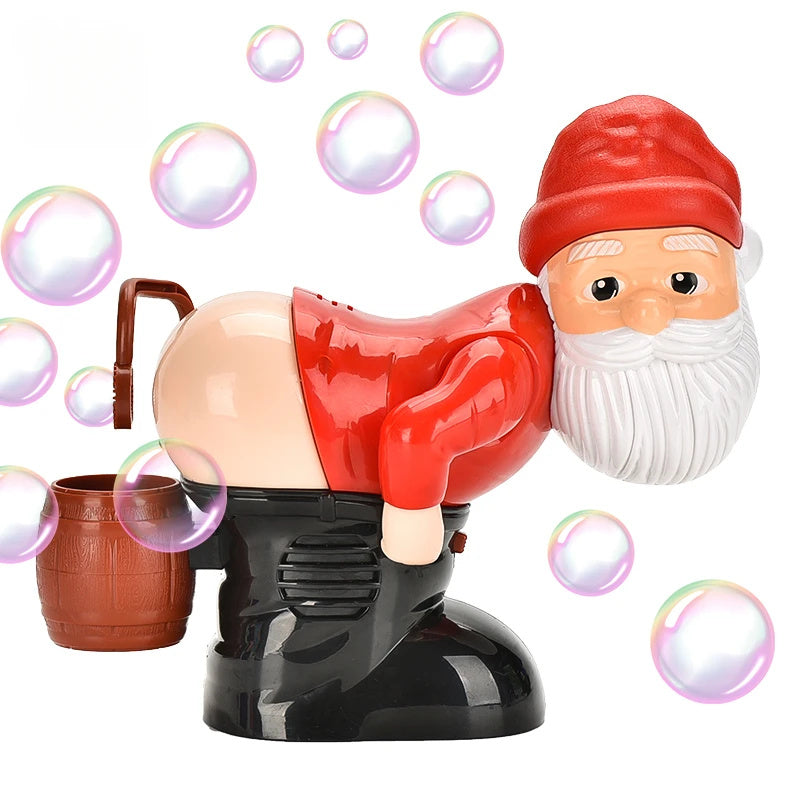 Electric Santa Claus Bubbles Machine Blowing Bubbles Music Light Entertainment Toy Prank Funny Ornament Christmas Gifts Christmas Decorations Image