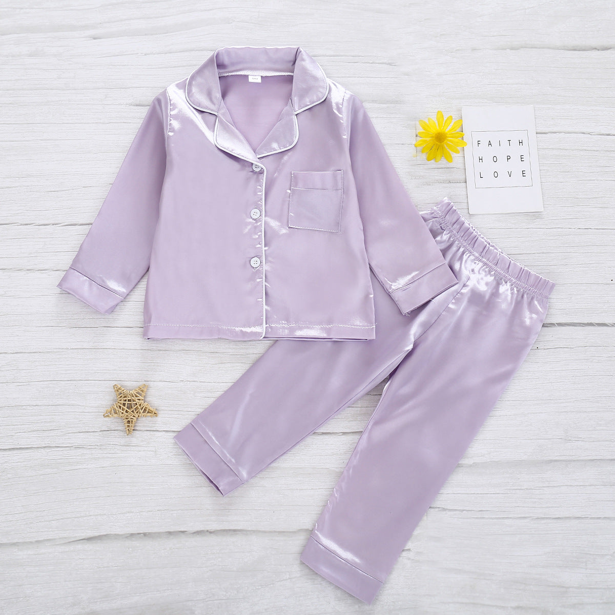 Pure Color Children's Bathrobe Casual Fashion Suit Image