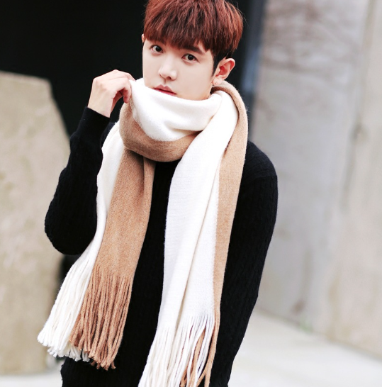 Men Scarves Can Match Colors Fashion Image