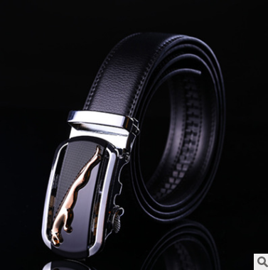 Men's leather factory direct belt buckle leather belt men's automatic belt belt wholesale business Image