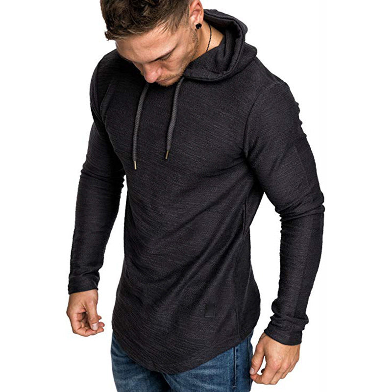 Men Hoodie Sweatshirt Casual Long Sleeve Slim Tops Gym T-shir Image