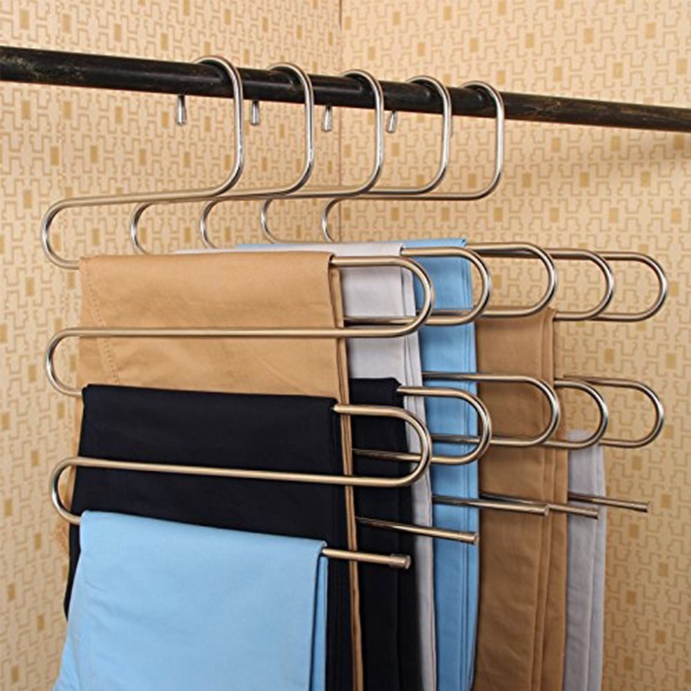 Magic non-slip s-type home pants rack Image