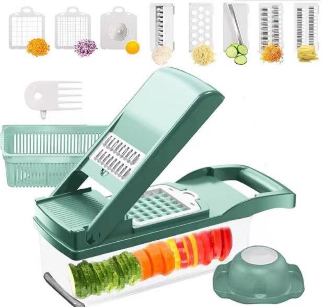 12 In 1 Manual Vegetable Chopper Kitchen Gadgets Food Chopper Onion Cutter Vegetable Slicer Image