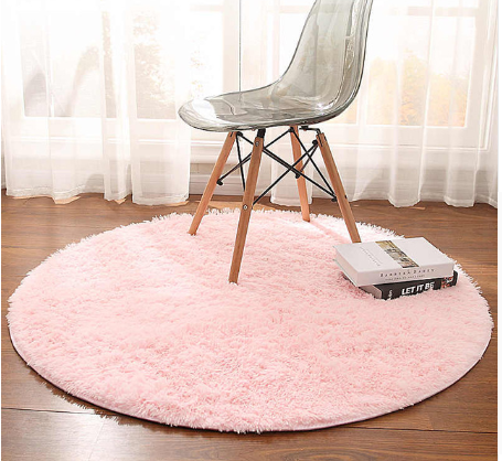 Fluffy Round Rug Carpets For Living Room Decor Faux Fur Carpet Kids Room Long Plush Rugs For Bedroom Shaggy Area Rug Modern Mat Image