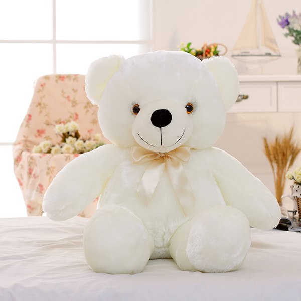 Creative Light Up LED Teddy Bear Stuffed Animals Plush Toy Colorful Glowing Christmas Gift For Kids Pillow Image