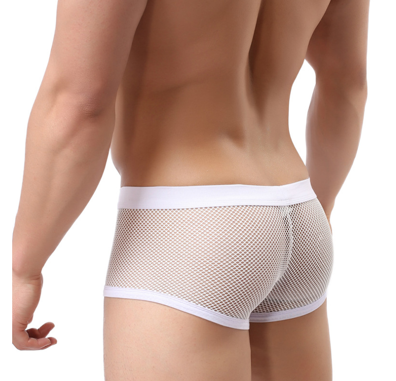 Men's Underwear Sexy Men's Boxer Pants Large Mesh Mesh Breathable Sexy Men's Underwear Image