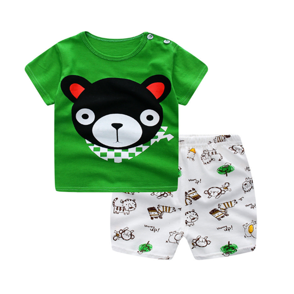 Cartoon Clothing Baby Boy Summer Clothes T-shirt Baby Girl Casual Clothing Sets Image