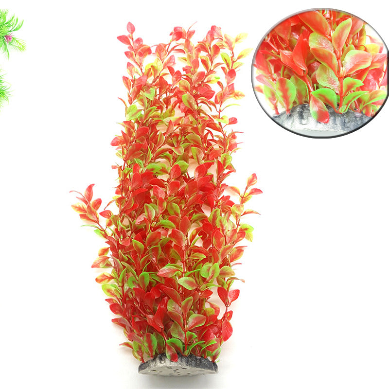 Aquarium fish tank ornament simulation plant Image