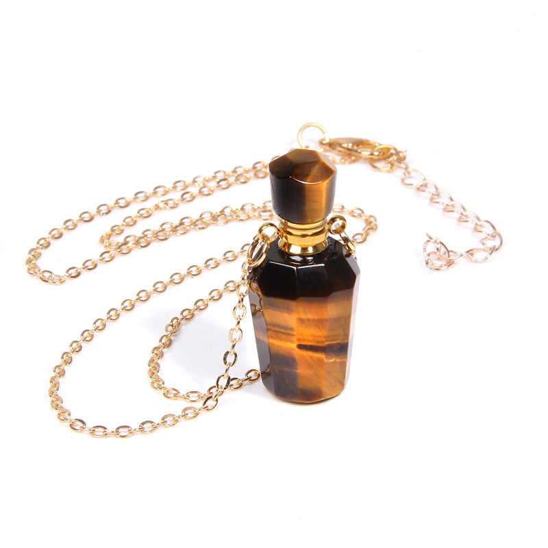 Perfume bottle crystal pendant necklace Image