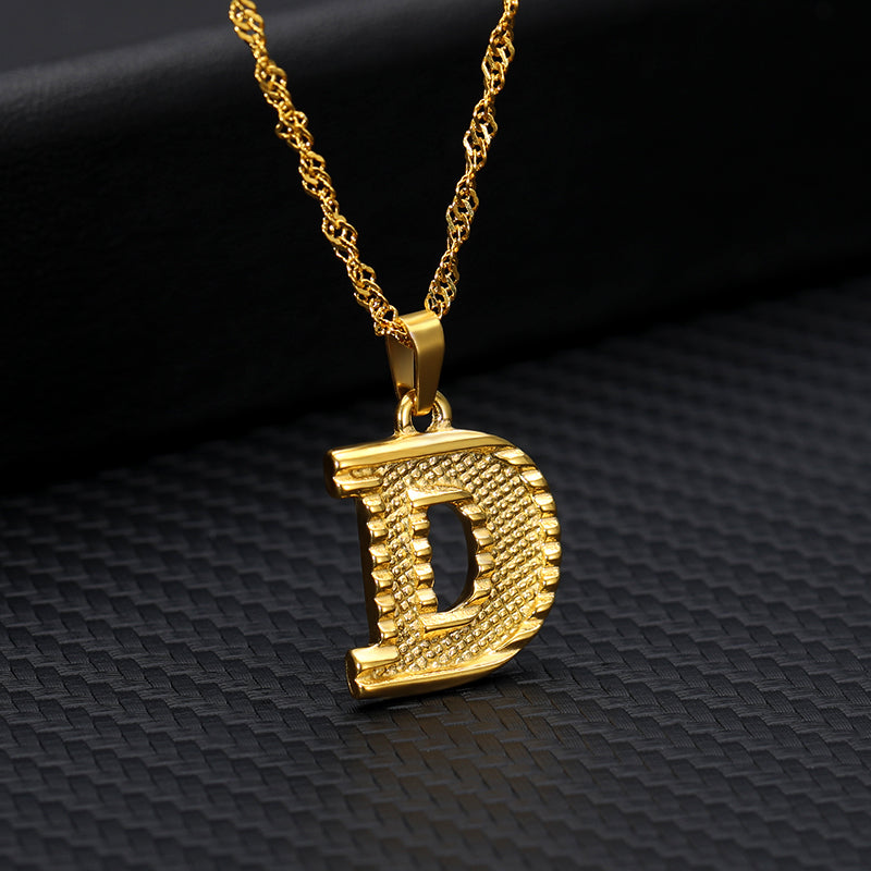 26 letters gold-plated pendant necklace Image