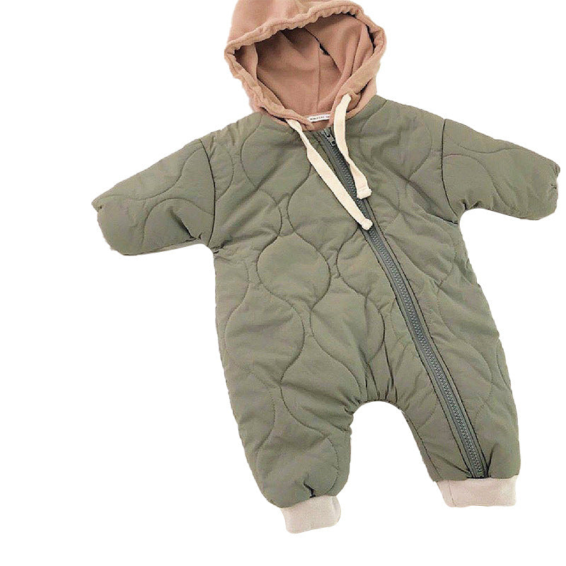 Baby Padded Quilted Kumpsuit Outing Clothes Image