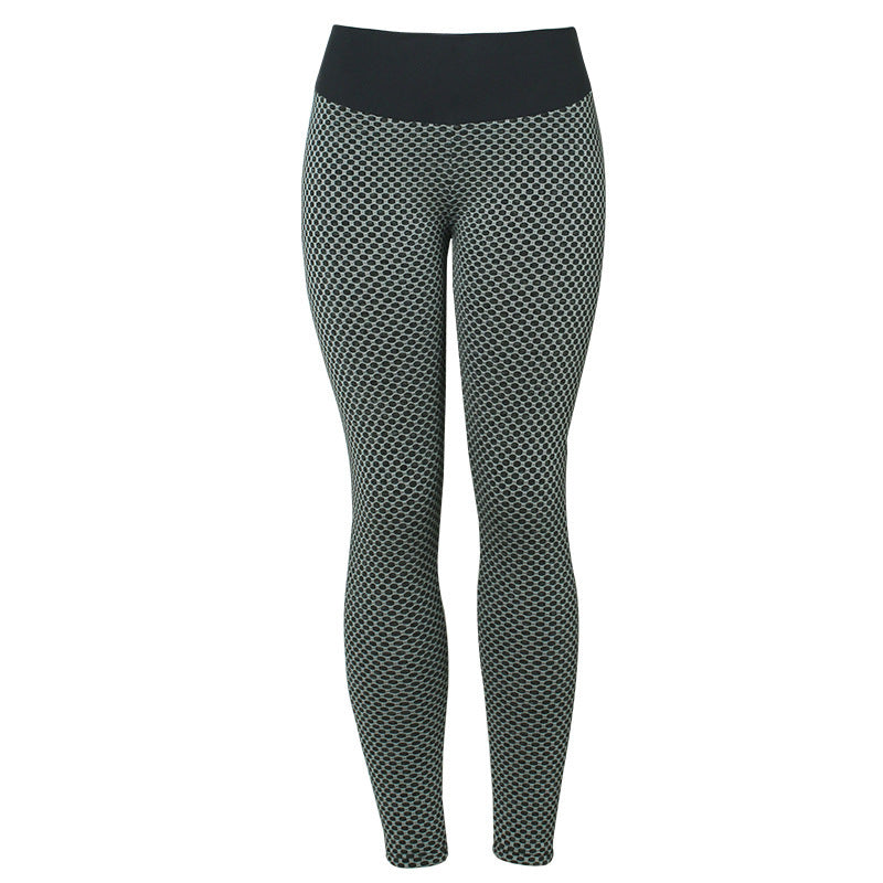 Plaid Leggings Fitness Yoga Pants Women's Seamless High Waist Leggings Breathable Gym Image