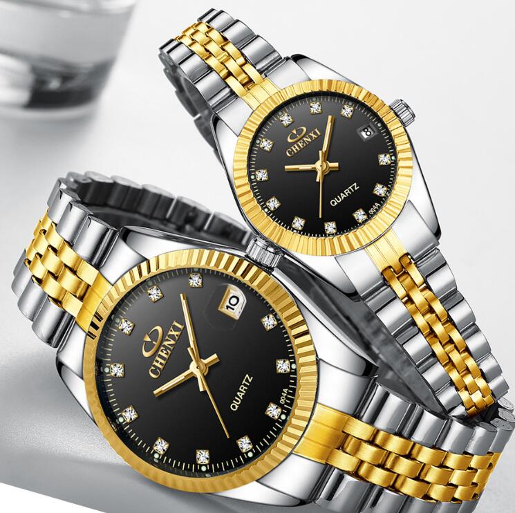 Golden couple watch men Image