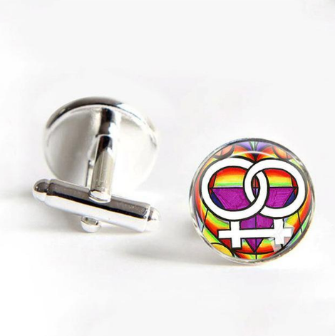 Gay Pride Cufflinks Image