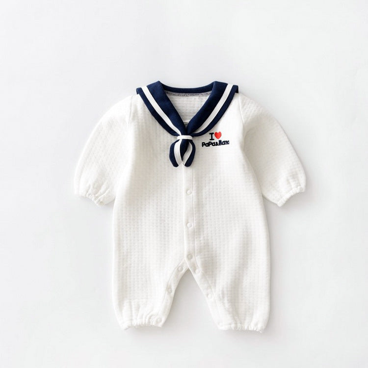 Navy Style Baby Clothes Newborn Clothes Baby Onesies Image