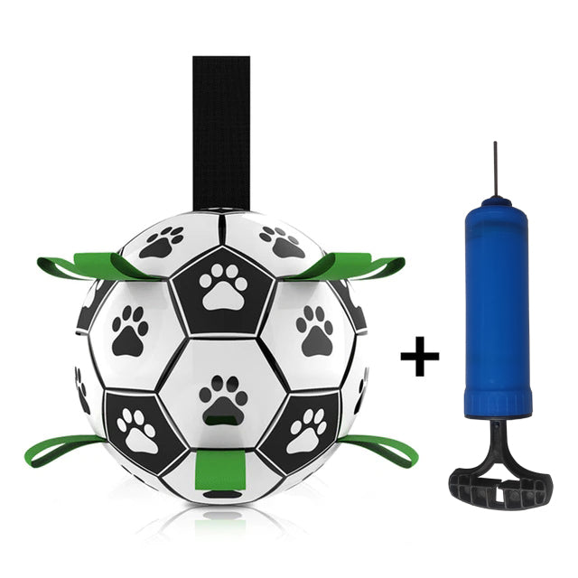 Dog Toys Interactive Pet Football Toys with Grab Tabs Dog Outdoor training Soccer Pet Bite Chew Balls for Dog accessories Image