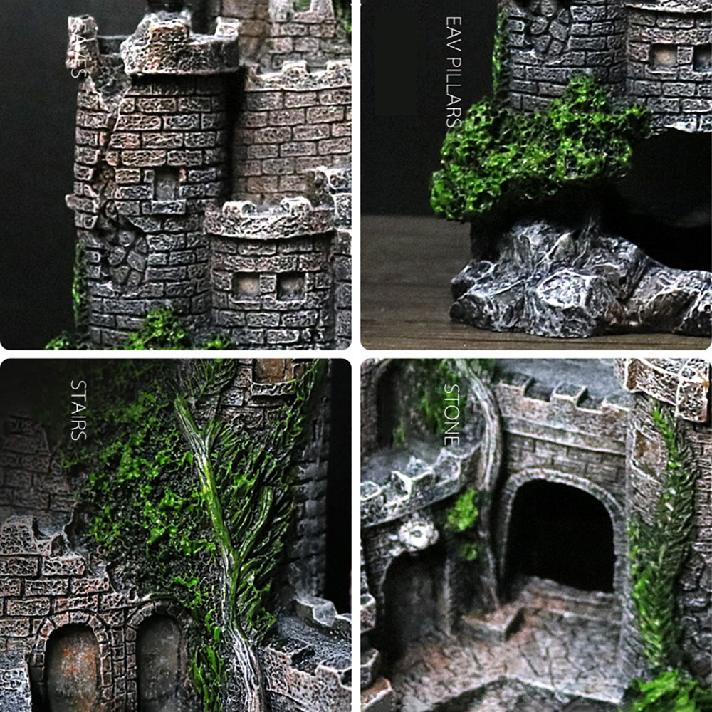 Fish tank resin castle decoration Image