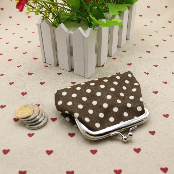 Linen dots zero purse cloth coin bag children wallet creative Taobao small gift wholesale Image