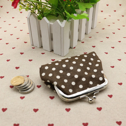 Linen dots zero purse cloth coin bag children wallet creative Taobao small gift wholesale