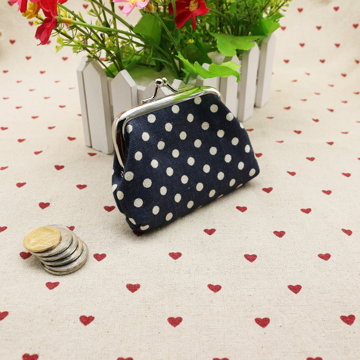 Linen dots zero purse cloth coin bag children wallet creative Taobao small gift wholesale Image