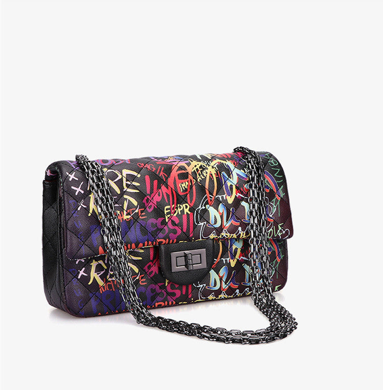 Graffiti alphabet rhombus chain bag Image