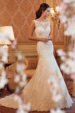 Lace Fish Tail Wedding Dress Image