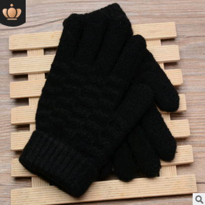 Knit Gloves Ladies Jacquard Touch Screen Warm Fashion Winter Gloves Image