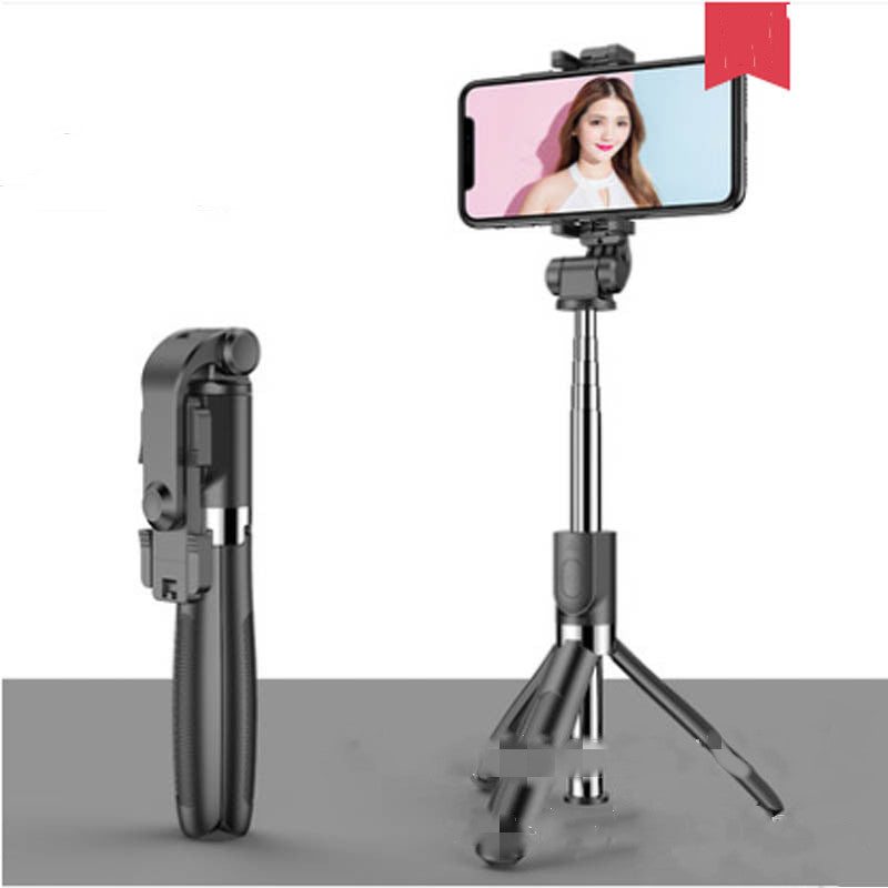 Compatible with Apple, Tripod Selfie Stick Mobile Universal Live Triangle Bracket One Bluetooth Selfie Artifact Image