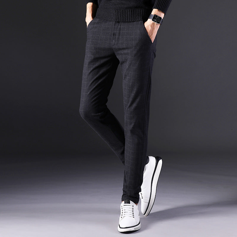 Slim straight trousers men Image