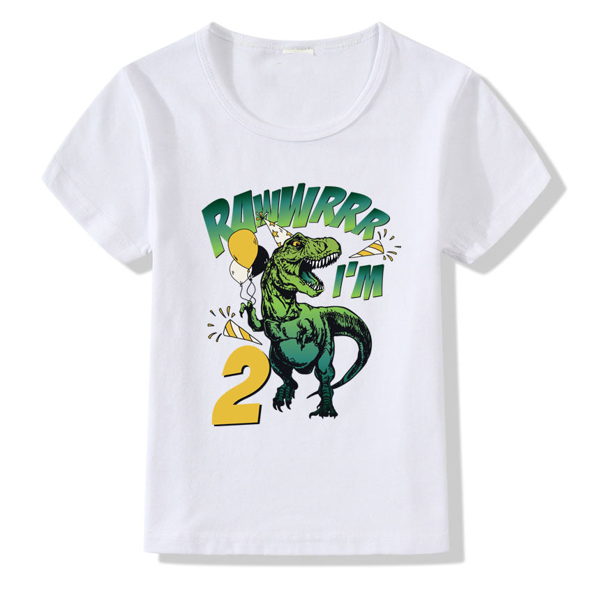 Children's T-shirt Numbers 1-9 Birthday T-shirt Image