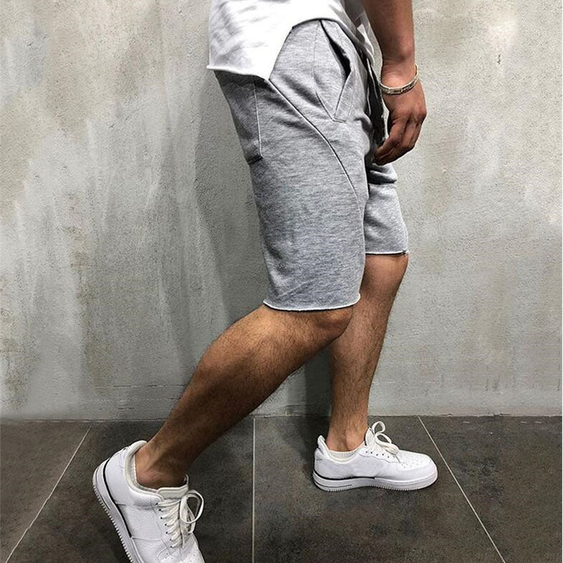 summer mens gym sports sport grey shorts for men Image