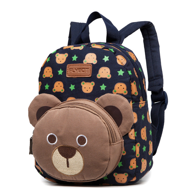 Custom-made children's schoolbag, canvas, rabbit, bear, baby, baby, baby and baby cartoon package Image