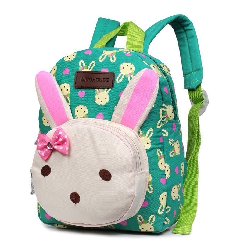 Custom-made children's schoolbag, canvas, rabbit, bear, baby, baby, baby and baby cartoon package Image