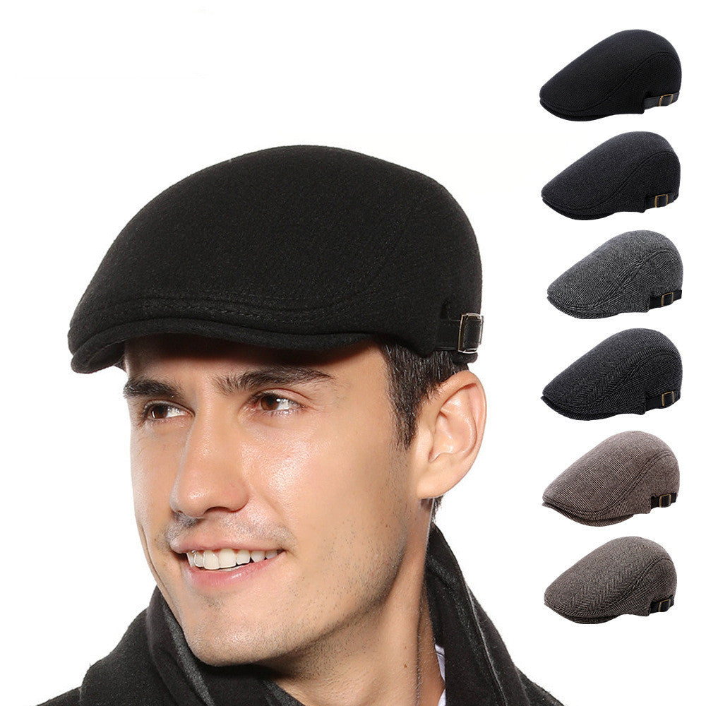 Outdoor Autumn And Winter Woolen Hat Men's Beret