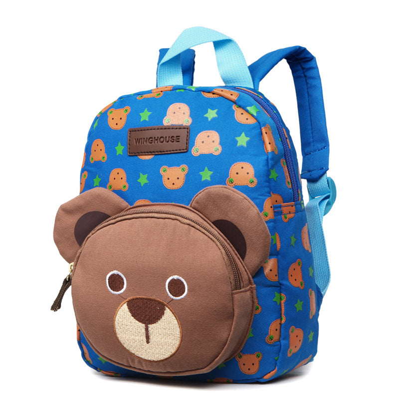 Custom-made children's schoolbag, canvas, rabbit, bear, baby, baby, baby and baby cartoon package Image