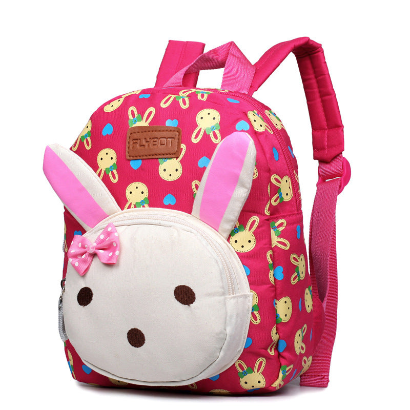 Custom-made children's schoolbag, canvas, rabbit, bear, baby, baby, baby and baby cartoon package Image