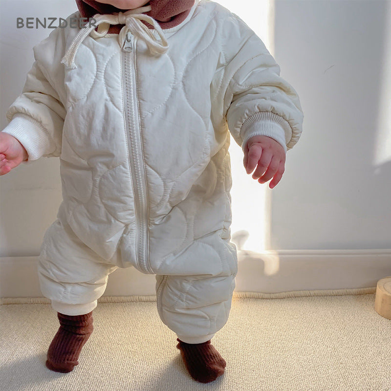 Baby Padded Quilted Kumpsuit Outing Clothes Image