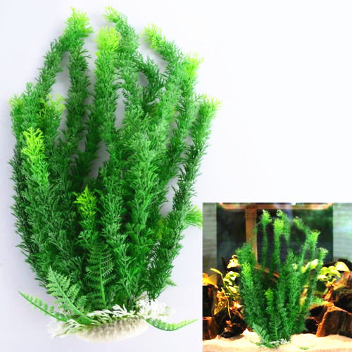 Aquarium fish tank ornament simulation plant Image