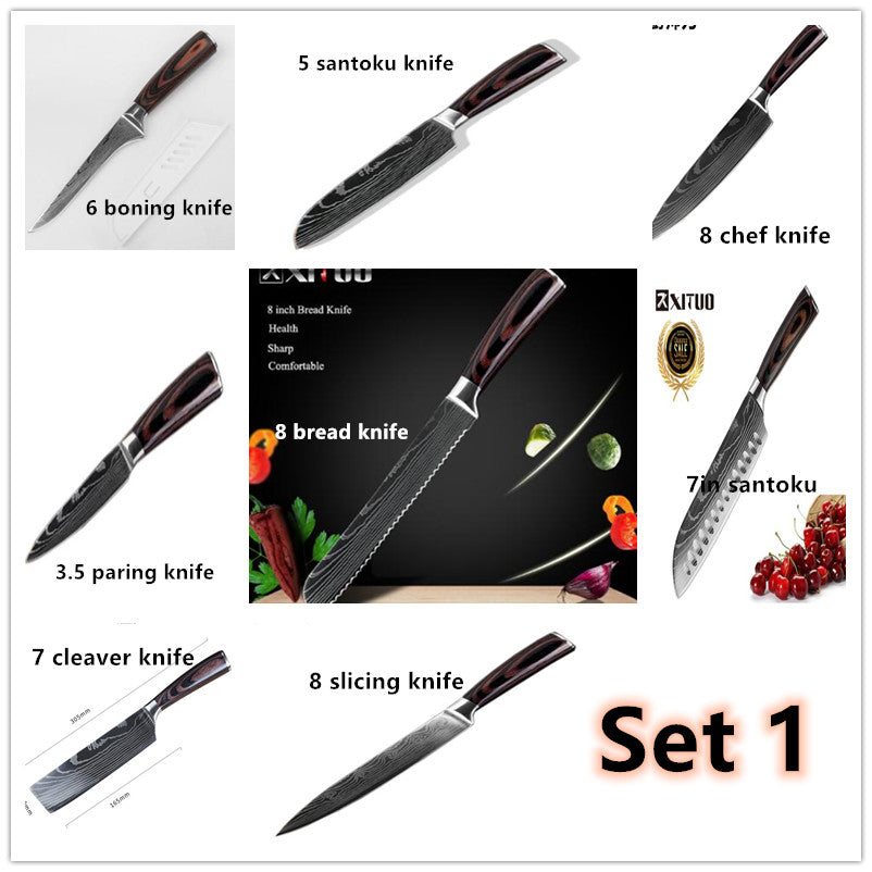 Carpenter's Special Set 6-piece Set 8-piece Set Knife Chef Knife Kitchen Knife Cooking Image