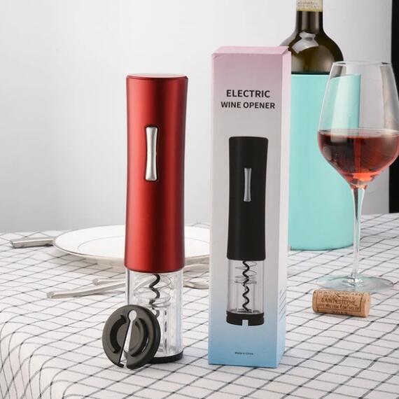 Electric Wine Opener Automatic Electric Wine Bottle Corkscrew Opener With Foil Cutter Wine Bottle Opener Kit Image